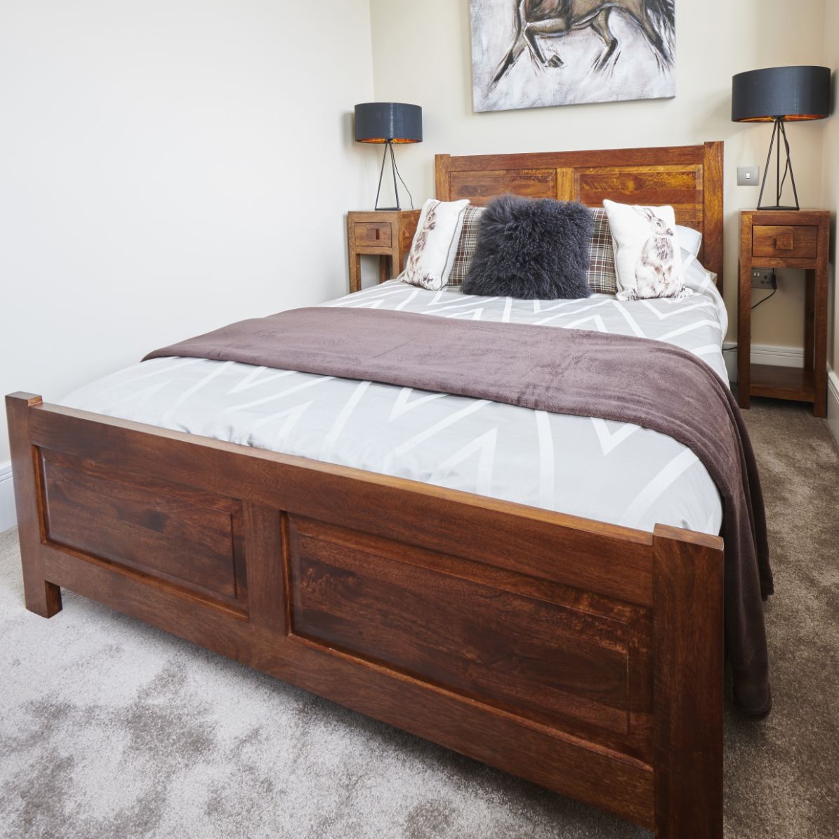 Wood Beds Single Double King Size, Solid Wood King Size Bed Frame