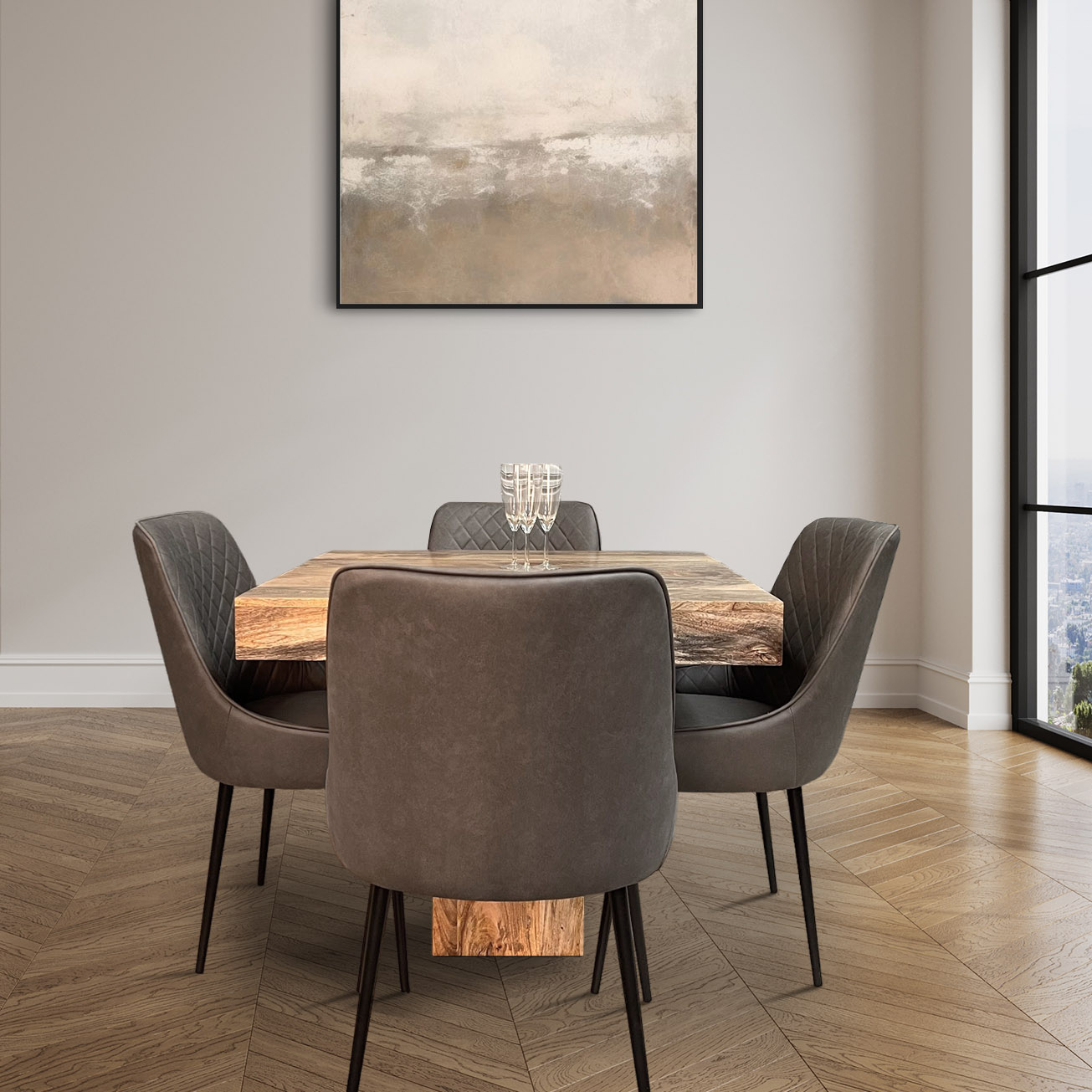 Mango Wood Dining Table and Chairs Dakota Dining Sets