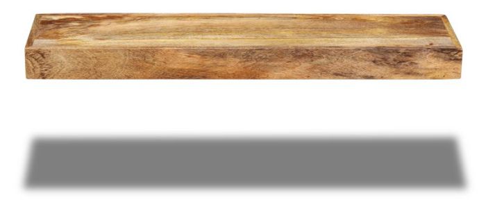 Light Mango Wood Medium Floating Shelf