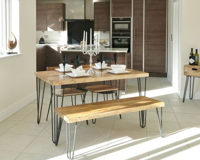 Light Vintage 140cm Dining Table - In Stock