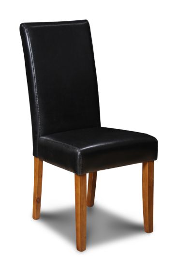 Black Barcelona Leather Dining Chair (T11)
