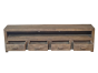 Cuba Mango Natural 200cm 4 Drawer TV Unit - Due 31st August