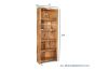 Mango Wood Bookcase with Rattan Wicker Baskets