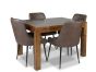 Dakota 120cm Dining Table & 4 Henley Faux Leather Chairs