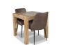 Light Dakota 80cm Dining Table & 2 Henley Faux Leather Chairs