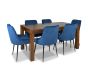Dakota 160cm Dining Table & 6 Henley Velvet Chair