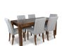 Dakota 180cm Dining Table & 6 Milan Button Fabric Chairs
