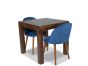 80cm Mango Wood Dining Table & 2 Zena Velvet Chair