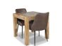 Light Dakota 80cm Dining Table & 2 Henley Faux Leather Chairs