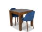 Extra Small Dakota Dining Table & & 2 Zena Velvet Chairs 