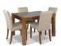 Dakota 120cm Dining Table & 4 Milan Fabric Chairs