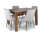 Dakota 120cm Dining Table & 4 Henley Velvet Chairs