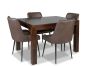 Mango Wood 120cm Dining Table & 4 Henley Faux Leather Chairs