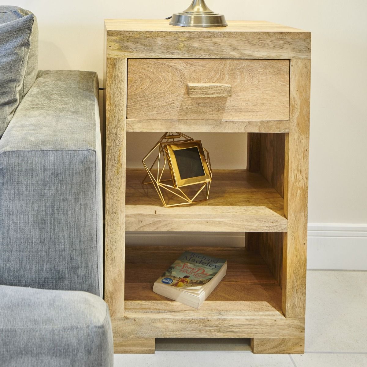 Light mango wood side cheap table