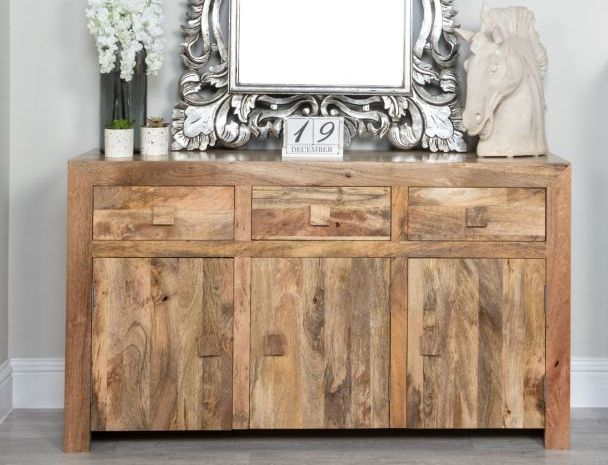 Light mango wood shop sideboard