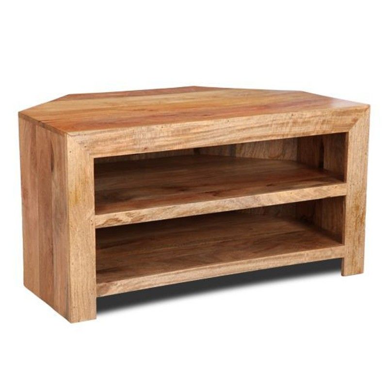Light Dakota 2 Shelf Corner TV Unit Trade Furniture