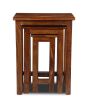 Jali Sheesham Tall Nest of Tables - Honey