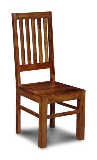 Jali Sheesham - High Back Slat Chair-Honey