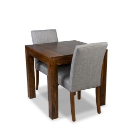 Dakota 80cm Dining Table & 2 Milan Fabric Chair view 3