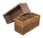 Set of 2 Bookcase Rattan Baskets