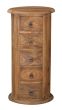 Jali Sheesham - 5 Drawer Large Drum-Natural