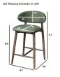 Scandi Black Faux Leather Oak CRIB 5 Bar Stool - Dark Leg - Due 19th October