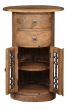 Jali Sheesham Drum Cabinet - Natural