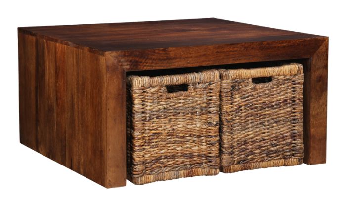 Dakota Coffee Table with Baskets