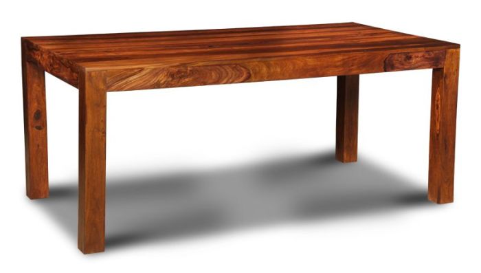 Cube Sheesham - 180cm Dining Table - In Stock-Honey
