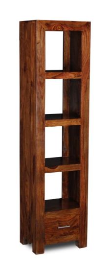 Cube Sheesham - Slim Jim Bookcase - In Stock-Honey