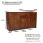 Dakota 140CM 3 Cupboard Sideboard