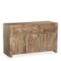 Oak Stain Dakota - 140cm 3 Drawer Cupboard Sideboard