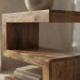 Oak Stain Dakota Mango Wood S Shaped Side Table - Due 11th December