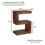 Ex Display Dakota S Shaped Side Table - One Available