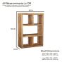 Light Dakota 98cm Open Bookcase with Rattan Baskets