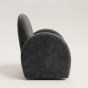 Charcoal Velvet Easy Swivel Chair - In Stock