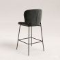 Charcoal Grey Velvet Bar Stool - Due 9th July