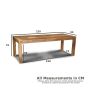 SOLID MANGO WOOD DINING TABLE 220CM
