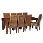 Dakota 220cm Dining Table & 8 Rattan Chairs