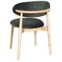 Light Dakota 220cm Mango Wood Dining Table & 8 Scandi Green Velvet Oak Dining Chair - Due Late May