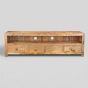 Light Dakota Mango Wood Large 200cm Media Unit - In Stock 