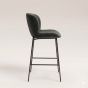 Charcoal Grey Velvet Bar Stool - Due 9th July