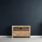 Oak Stain Dakota Mango Wood 85cm 1 Drawer TV Unit - In Stock