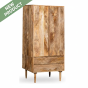 Scandi Mango 2 Drawer Wardrobe - In Stock