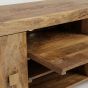 Light Dakota Mango Wood 120cm Corner TV Unit - Due 17th June