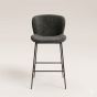 Charcoal Grey Velvet Bar Stool - Due 9th July