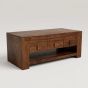 Dakota Mango Wood 110cm 6 Drawer Coffee Table - Due 21st June 