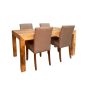 Light Mango Wood 160cm Dining Table & 4 Milan Dining Chairs