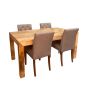 Light Dakota 160cm DIning Table & 4 Milan Button Dining Chairs