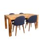 Light Mango Wood 160cm DIning Table & 4 Zena Dining Chairs